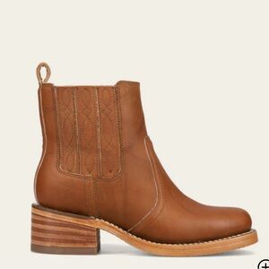 Frye Tan Leather Ankle Booties